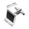 thumbnail image 2 of unbranded 1Pair Elegant Male Cuff Links Square Design French Style Black Copper Material, 2 of 7