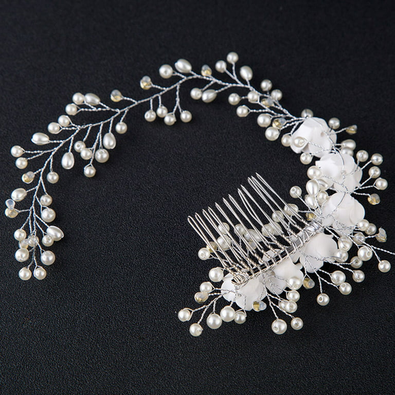 Handmade Wedding Crystal Pearl Hair Accessories - Power Day Sale