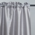 thumbnail image 2 of 3 Pieces Faux Silk Sheer Curtains Solid Color Rod Pocket Drapes for Kitchen Bathroom，Set with 2 Tiers 26x36 inch Each and 1 Valance 52x14 inch, 2 of 5