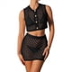 thumbnail image 1 of Conjuntos de Dos Piezas de Falda y Pareo, Trajes de Baño de Crochet para Mujer, Conjuntos de Playa Sexys para Vacaciones en Resorts. Negro M, 1 of 10
