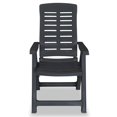 thumbnail image 3 of vidaXL Reclining Garden Chairs 4 pcs Plastic Anthracite, 3 of 5