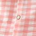 thumbnail image 5 of Spazoro Little & Big Girls Leisure Outfit Sets, Summer Plaid Cotton 2-Pieces Short Sleeve Shirt and Pants Sets Pink Size 4-5T, 5 of 5