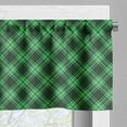 thumbnail image 3 of Ambesonne Plaid Window Valance, Diagonal Tartan Green, 54" X 18", Green Black White, 3 of 5
