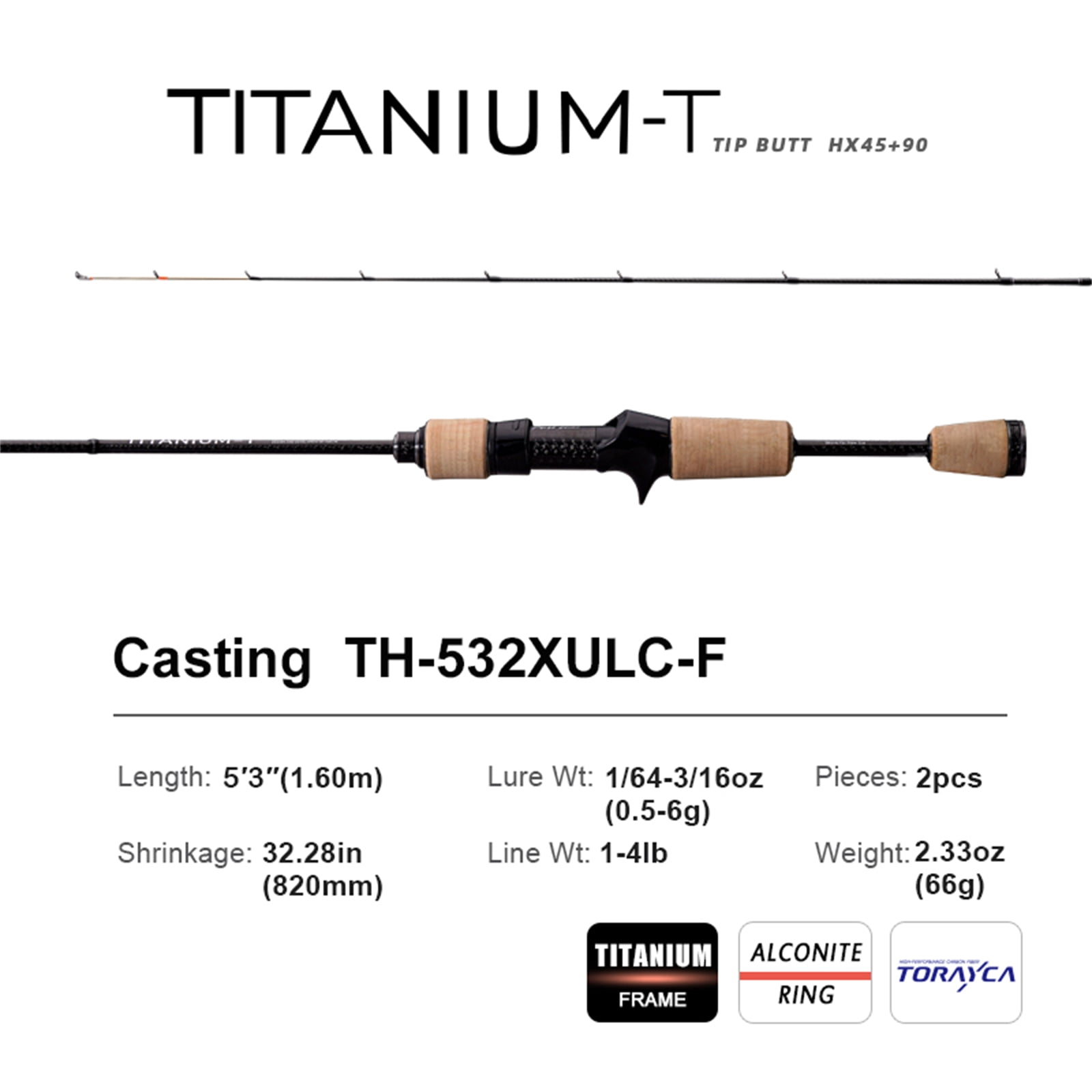 PURELURE TITANIUM-T XUL BFS Rod 0.5-6g Bait Weight 5FT 6FT Perch