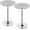 Grey, variant on MYZBBD Round Bar Table, Adjustable Height and 360° Swivel Bar Tables, Cocktail Table with MDF Top, Black Leg Base for Bar, Bistro, Café, Full Black