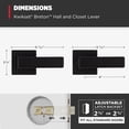 thumbnail image 6 of Kwikset Breton Square Passage Lever Doorknob Matte Black, 6 of 9