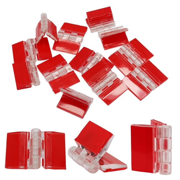 12PCS Clear Acrylic Hinges Self Adhesive, Small Plastic Hinges 35x30mm Foldable Hinge Tools for Cabinet Aquarium Lid Glass Furniture DIY Display Stand