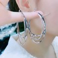 thumbnail image 2 of GHSOHS Exaggerated Large Multi Layered Hoop Earrings for Women Exquisite Fashion Crystal Rhinestone Geometric Earrings Party Jewelry Gift A, 2 of 6