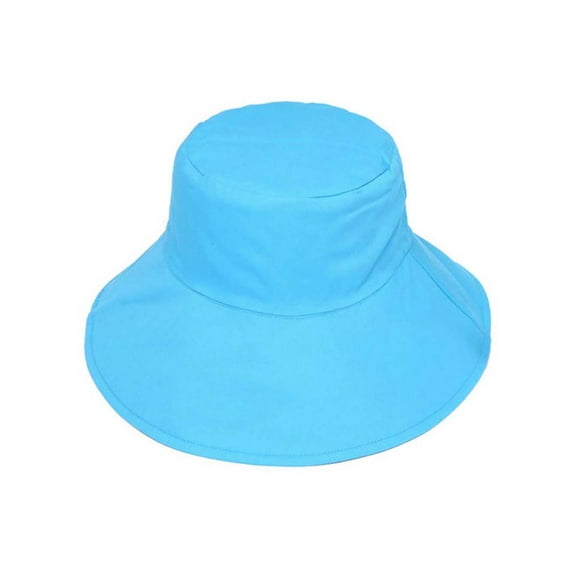 Fashion Reversible Wide Bucket Hat - Turquoise