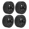 thumbnail image 2 of 4 Uds 1/10 neumáticos de rueda RC con aleta de cubo plásticos rueda plana RC de goma para piezas de mejora de coche negro YUNYI BRAND  Deportes, 2 of 8