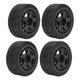 thumbnail image 2 of 4 Uds 1/10 neumáticos de rueda RC con aleta de cubo plásticos rueda plana RC de goma para piezas de mejora de coche negro YUNYI BRAND  Deportes, 2 of 8