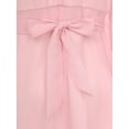 thumbnail image 5 of TTAO Flower Girl Chiffon Dress Girls Rhinestone Off Shoulder Long Sleeve High Low Dress Pageant Gown Pink 12, 5 of 7