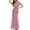 Pink, variant on TMOYZQ Women's Formal Dresses Elegant Sequin Floor Length Formal Dresses Crew Neck Short Sleeve Tulle Mermaid Long Evening Cocktails Party Dress
