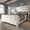 White, variant on 56" Velvet Upholstered Bed Frame with Wingback Headboard, Nailhead Trim, Wood Slat Support, No Box Spring Required