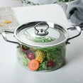 thumbnail image 6 of Clear Glass Cooking Pot Glass Saucepan with Lid, High Borosilicate Heat-Resistant Glass Clear Noodle Pot Pan Stew Cooker For Pasta Instant [Energy Class A], 6 of 7