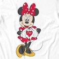 thumbnail image 3 of Disney Minnie Mouse Men's Heart Hands Polka Dot Dress T-Shirt (Bright White, S-XXXL), 3 of 4