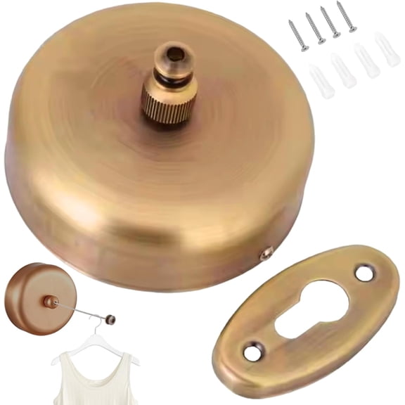 Retractable Clothesline 304 Stainless Steel Heavy Duty Wall Mounted Clothes Line for Bathroom Balcony Laundry Room Indoor & Outdoor Drying (Bronze)