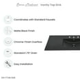 thumbnail image 5 of 48 inch Ceramic Vanity Sink Top in Matte Black with 3 Holes, 5 of 8