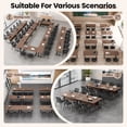 Folding Conference Room Table with Wheels, Modular Flip Top Nesting ...