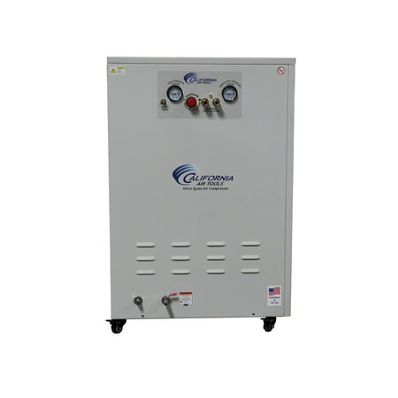 2 HP 10 Gallon Ultra Quiet and Oil-Free Dolly Air Compressor with Sound Proof Cabinet and Auto Drain