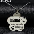 thumbnail image 2 of Mama Stainless Steel Chains Necklace for Women Black Enamel Statement Necklace Jewelry dia de la madre Mother's Day Gift N719S01 Gao Jinjia LED, 2 of 2