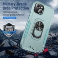thumbnail image 3 of Allytech for iPhone 14 Plus Case 2022 (6.7 inch), 360° Rotatable Ring Kickstand Military Grade Dropproof Anti-Shock PC and TPU Hybrid Protective Case for Apple iPhone 14 Plus, Purple, 3 of 8