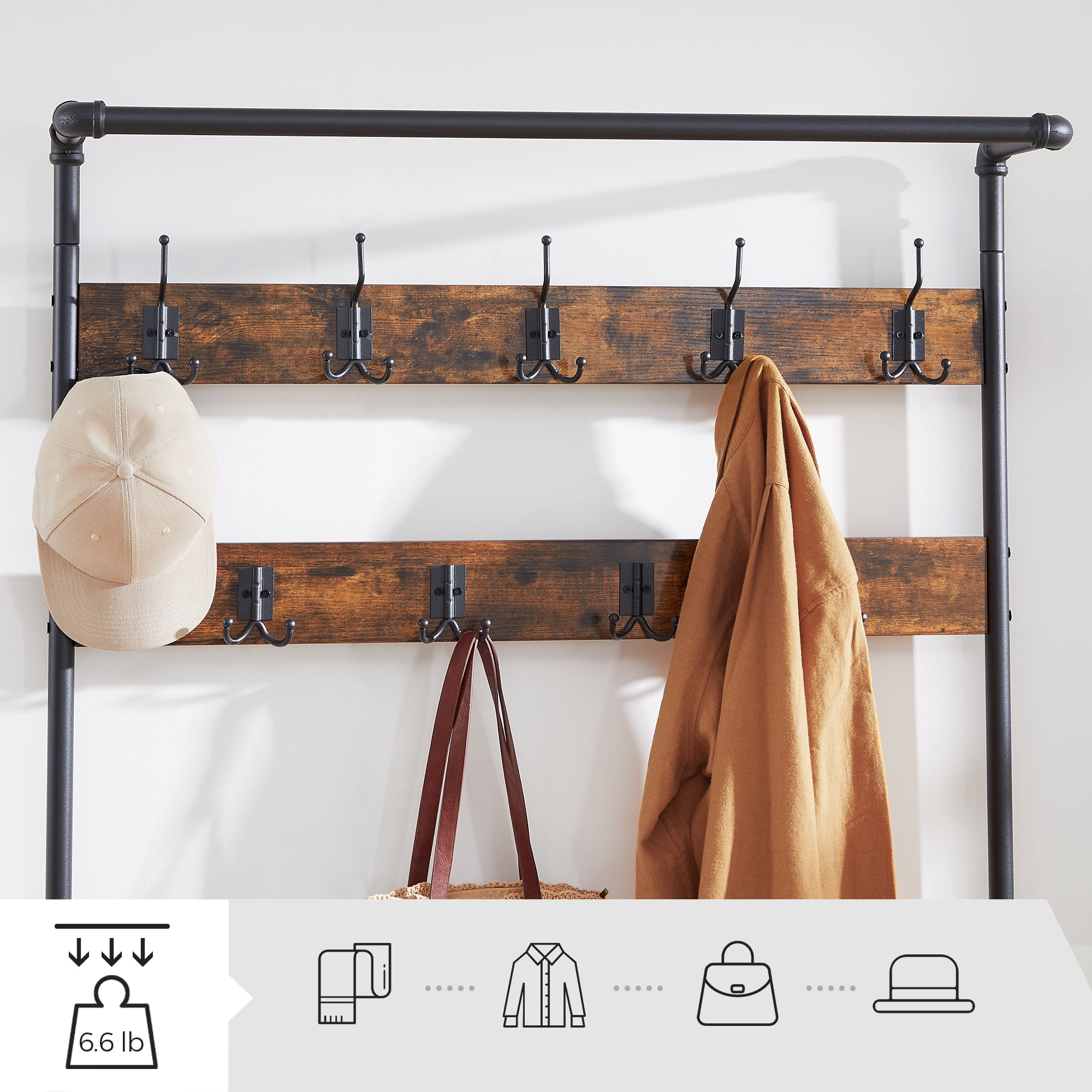 Vasagle 3 in 1 Entryway Coat Rack and Storage Bench