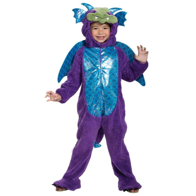 Costume de dragon mauve pour tout-petits 2T. Walmart Exclusif.