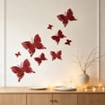 thumbnail image 6 of JeashCHAT 9 Pcs 3 Sizes Glitter Christmas Tree Butterfly Ornaments, Christmas Tree Decorations Hollow Butterflies with Clips, Wedding Xmas Holiday Party Decor, 6 of 8