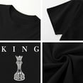 thumbnail image 4 of Men's King Chess Shirt Graphic Tees Designer Printed T Shirts for Men Urban Letter T-Shirt Streetwear，men's shirts short sleeve，mens summer shirts，white shirt men, 4 of 6