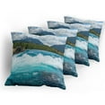 thumbnail image 5 of Ambesonne Landscape Throw Pillow Cover 4 Pack, River Cloudy Mountain, 24", White Green Grey, 5 of 7