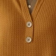thumbnail image 5 of RongHuan Waffle Tops for Women Button Down V Neck Henley Shirt Fashion Long Sleeve Shirts Dressy Casual Tunics T-Shirt, 5 of 6