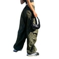thumbnail image 3 of KOMOO Women Oversized Cargo Pants Drawstring Y2K Pants Vintage Aesthetic Joggers Baggy Trousers, 3 of 4