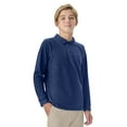 thumbnail image 5 of Classroom School Uniforms Adult Long Sleeve Pique Polo CR835X, M, SS Navy, 5 of 7
