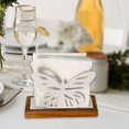 thumbnail image 6 of CoudarTitie Butterfly Napkin Holder for Table Countertop Organizer Freestanding Metal Tissue White, 6 of 9
