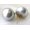 Gray, variant on Wholesale Natural Genuine Akoya Freshwater Pearl 14K Gold Plated Stud Earrings -7-8mm-Gray