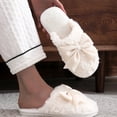 thumbnail image 2 of House Slippers for Woman,Slippers for Women Indoor and Outdoor with Memory Foam Insole,Women Bow Slipper for Fall Winter Thick Sole Indoor Cute Fuzzy Footwear, 2 of 5