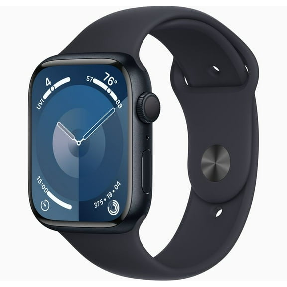 Pre-Owned Apple Watch Series 9 [GPS   Cellular 45mm] Smartwatch with Midnight Aluminum Case and Midnight Sport Band - M/L. Fitness Tracker, ECG Apps, Always-On Retina Display, Water Resistant
