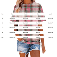thumbnail image 3 of MEICHEN Women's Fashion Casual Plaid Print Round Neck Short Sleeve T Shirt Summer Trendy Clothing for Women, 3 of 4