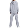 thumbnail image 4 of Womens 2 Piece Outfits Lounge Hoodie Oversized Sweatshirt Jogger Sweatpants Y2K Tracksuit Sweatsuit Set Fall Clothes Gray XXL, 4 of 6