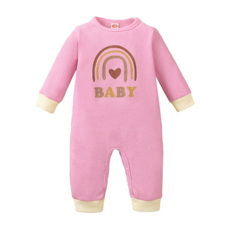 

KI-8jcuD Spring Clothes Boys Girls Long Sleeve Ribbed Letter Print Romper Jumpsuit 18 Months Girl Dress Organic Girl Baby Clothes Summer Dresses 10 12 Rompers Modern Baby Girl Clothes 8 Month Old Ba