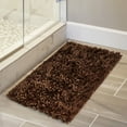 Mainstays Performance Bath Rug, Brown, Shiny Chenille Top, Memory Foam