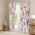 thumbnail image 3 of Feelyou Kawaii Flower Girls Black Out Curtains, Groovy Daisy Lavender Floral Curtains Pack of 2 (42x63 Each), Girly Pink Cartoon Bedroom Curtains, Window Curtains Decor, 3 of 6