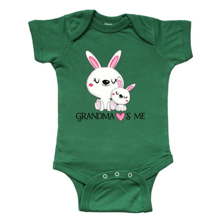 

Inktastic Grandma Loves Me- bunny family Gift Baby Boy or Baby Girl Bodysuit