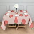 thumbnail image 3 of Strawberry Plants Fruit Light Pink Pattern Square Tablecloth,Waterproof Square Table Cover,Wipeable Spillproof Washable Table Cover for Home Kitchen Party Decor 42"X42"(107x107cm), 3 of 6