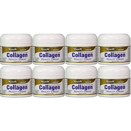 Collagen Beauty Cream Made with 100% Pure Collagen Promotes Tight Skin Enhances Skin Firmness 2 OZ. Jar PACK of 8