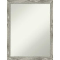 Amanti Art Dove Greywash Square Framed Non-Beveled Bathroom Vanity Wall Mirror - 20.5 x 26.5 in