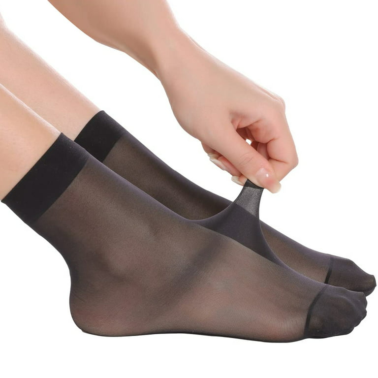 3 Pairs Solid Half Palm Socks, Breathable Invisible Anti-slip Socks,  Women's Stockings & Hosiery
