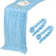 thumbnail image 1 of 2 Paquetes de Caminos de Mesa de Gasa Azul Claro 35.4" x 118" Caminos de Mesa Rústicos para Bodas y Fiestas, (10 Pies), 1 of 6
