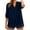 Navy, variant on Cotton Linen 3/4 Length Sleeve Tops for Women Casual V Neck Shirts Lightweight Loose Blouses Business Casual Outfits Three Quarter Sleeve Pullover Solid Summer Vocation Clothes White S